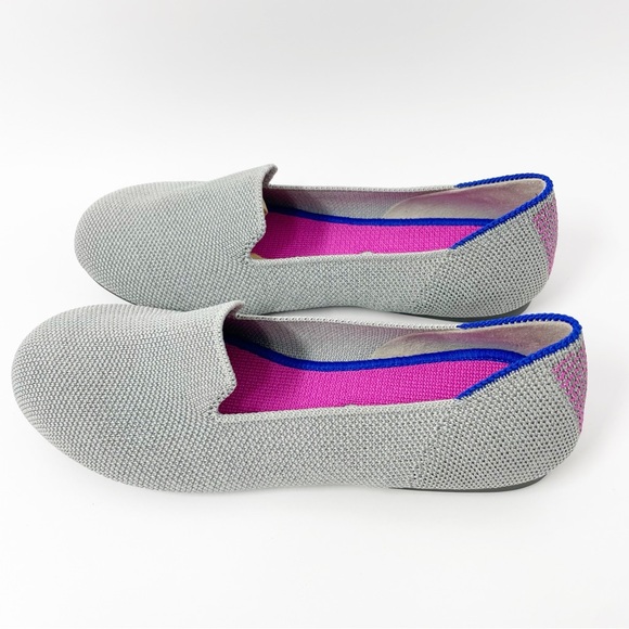 Rothy’s Kids Shiny Sparkly Loafer Iridescent Limited Edition Girls Flats - Picture 1 of 9